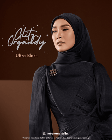 GLITZ ORGANDY - ULTRA BLACK
