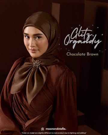 SCM GLITZ ORGANDY - CHOCOLATE BROWN