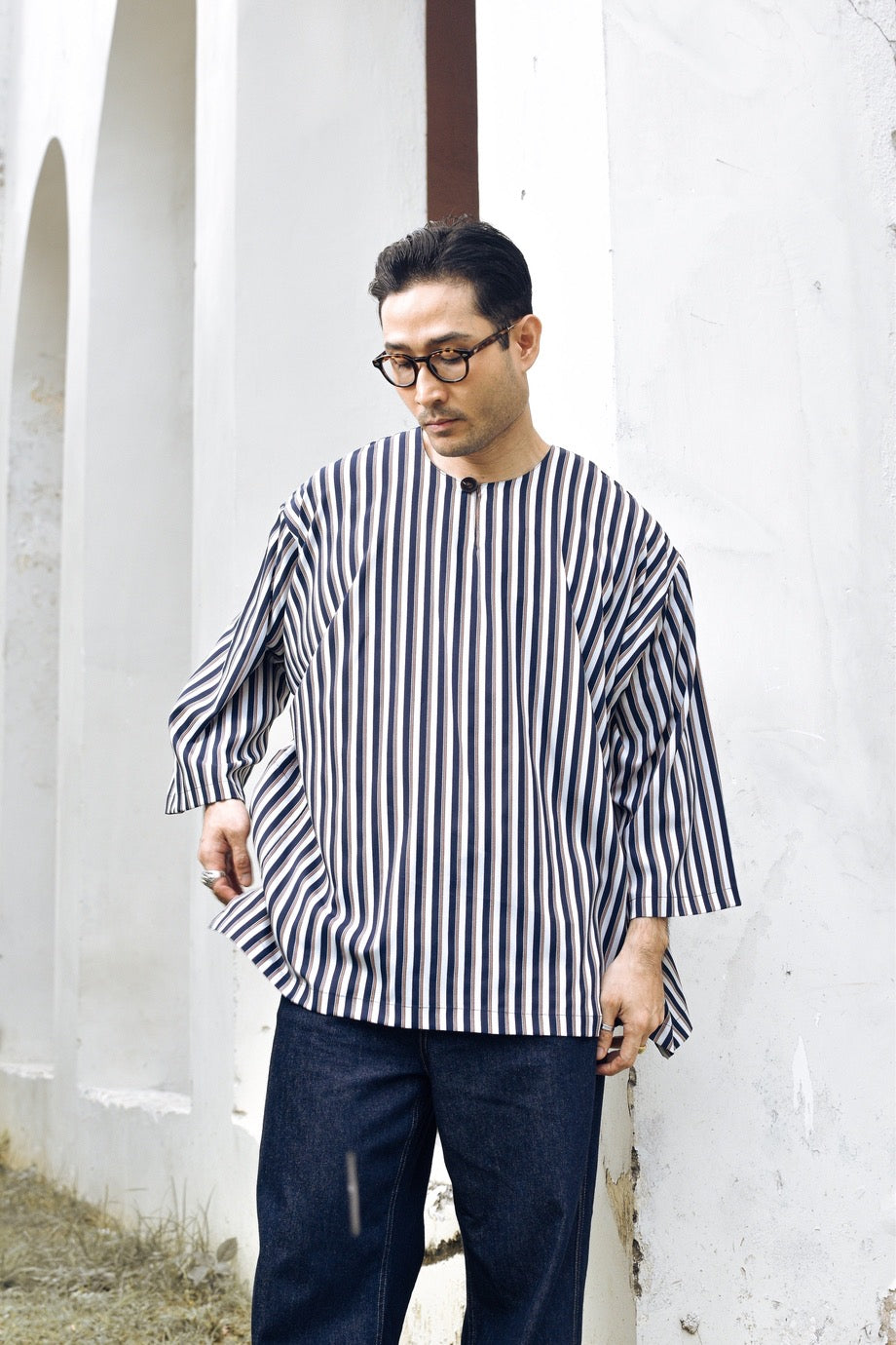 TULUS - HATTA OVERSIZE DARK BLUE STRIPE