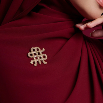 EXCLUSIVE MOONANDSTELLA BROOCH I GOLD DIAMOND