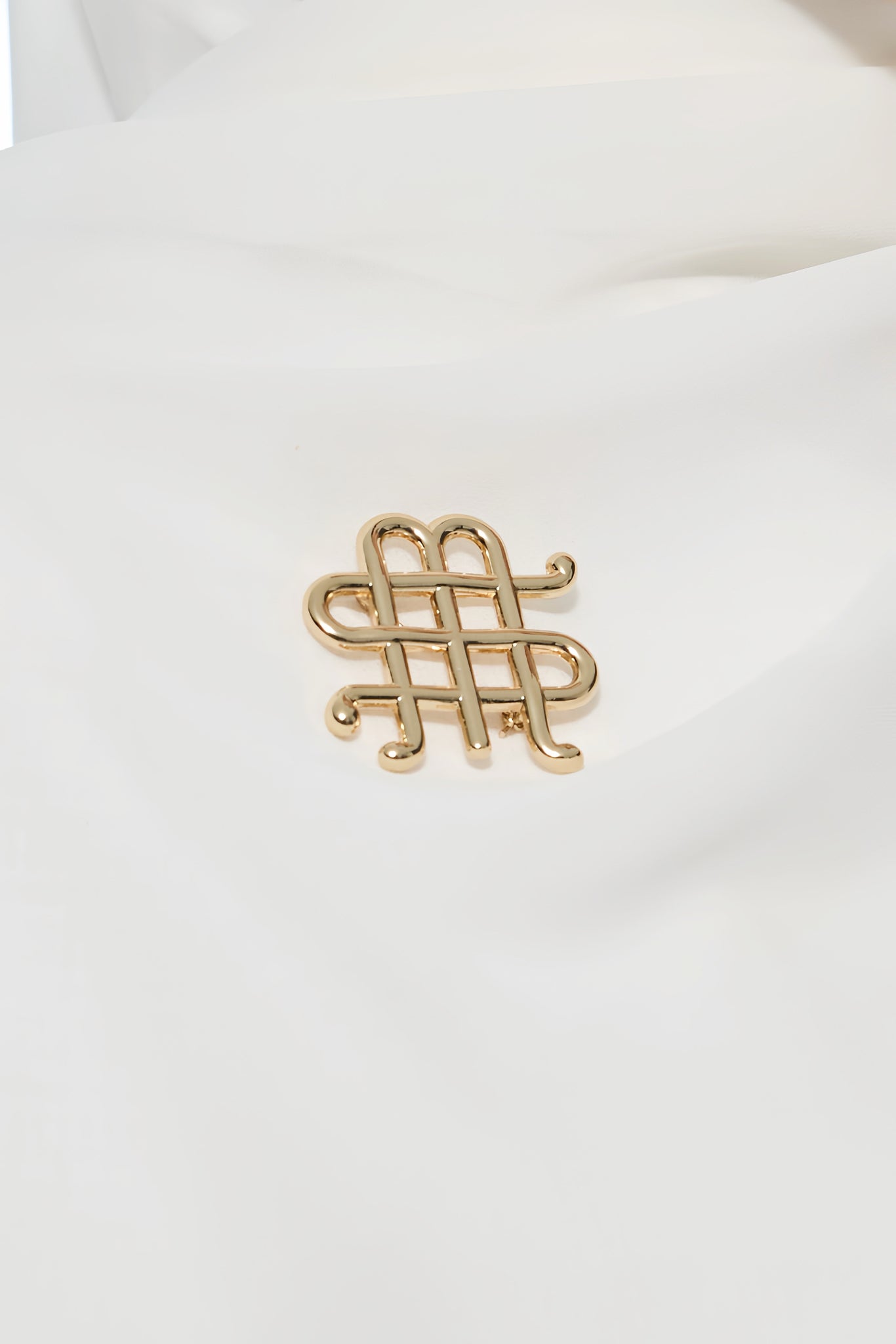 EXCLUSIVE MOONANDSTELLA BROOCH  I GOLD METAL