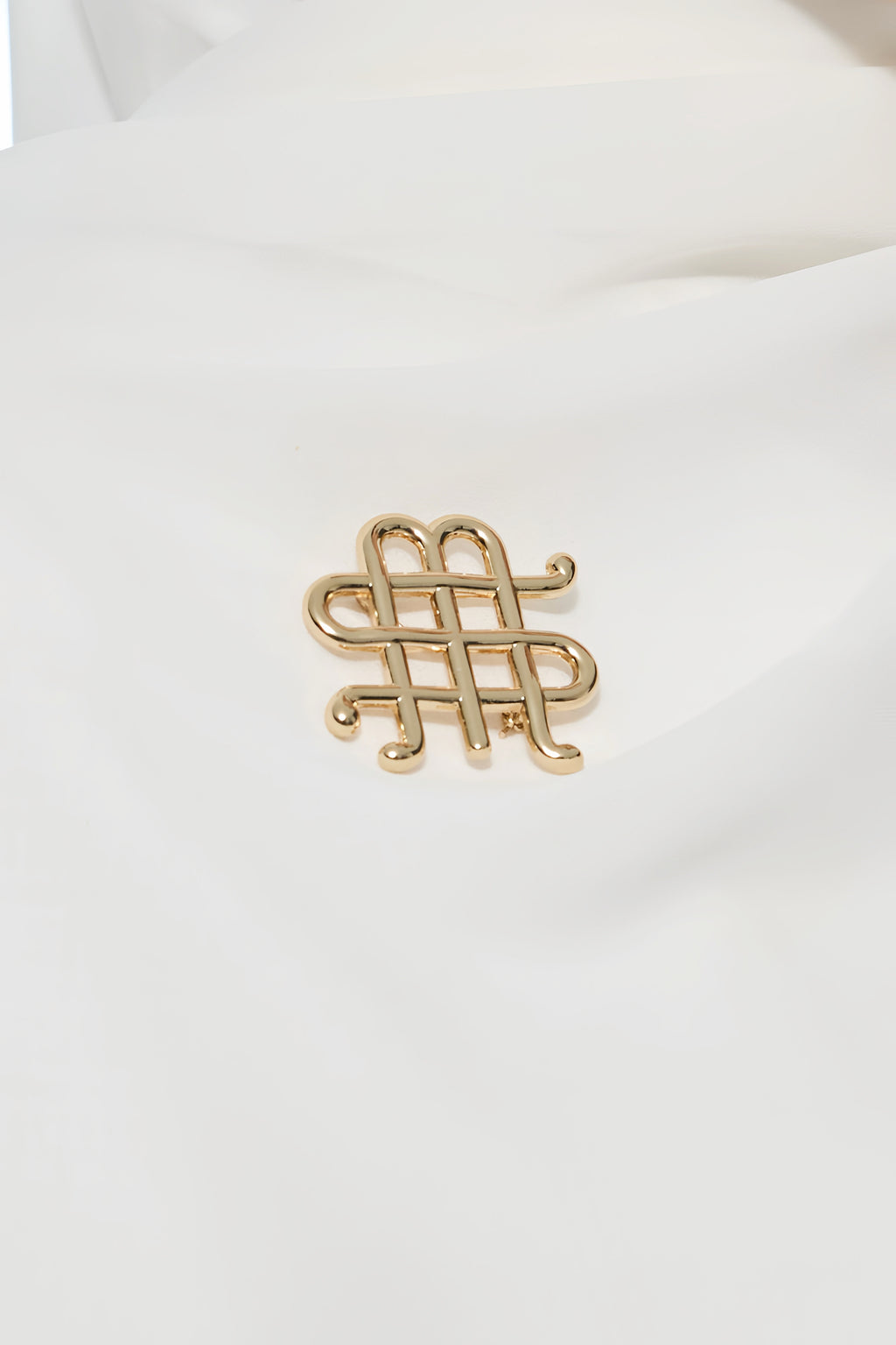 EXCLUSIVE MOONANDSTELLA BROOCH  I GOLD METAL