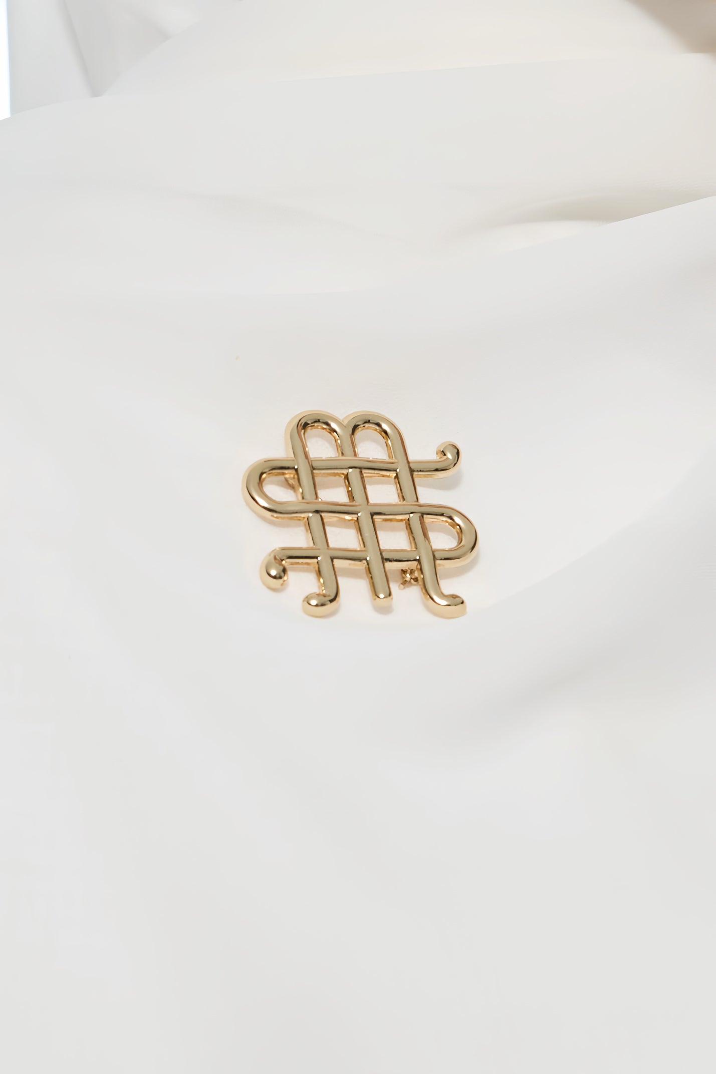 EXCLUSIVE MOONANDSTELLA BROOCH  I GOLD METAL