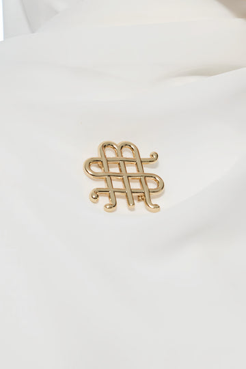 EXCLUSIVE MOONANDSTELLA BROOCH  I GOLD METAL