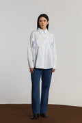 AMELIA CASUAL TOP - SOFT BLUE