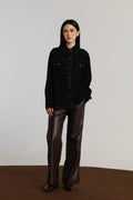 KENDRA CASUAL TOP - BLACK