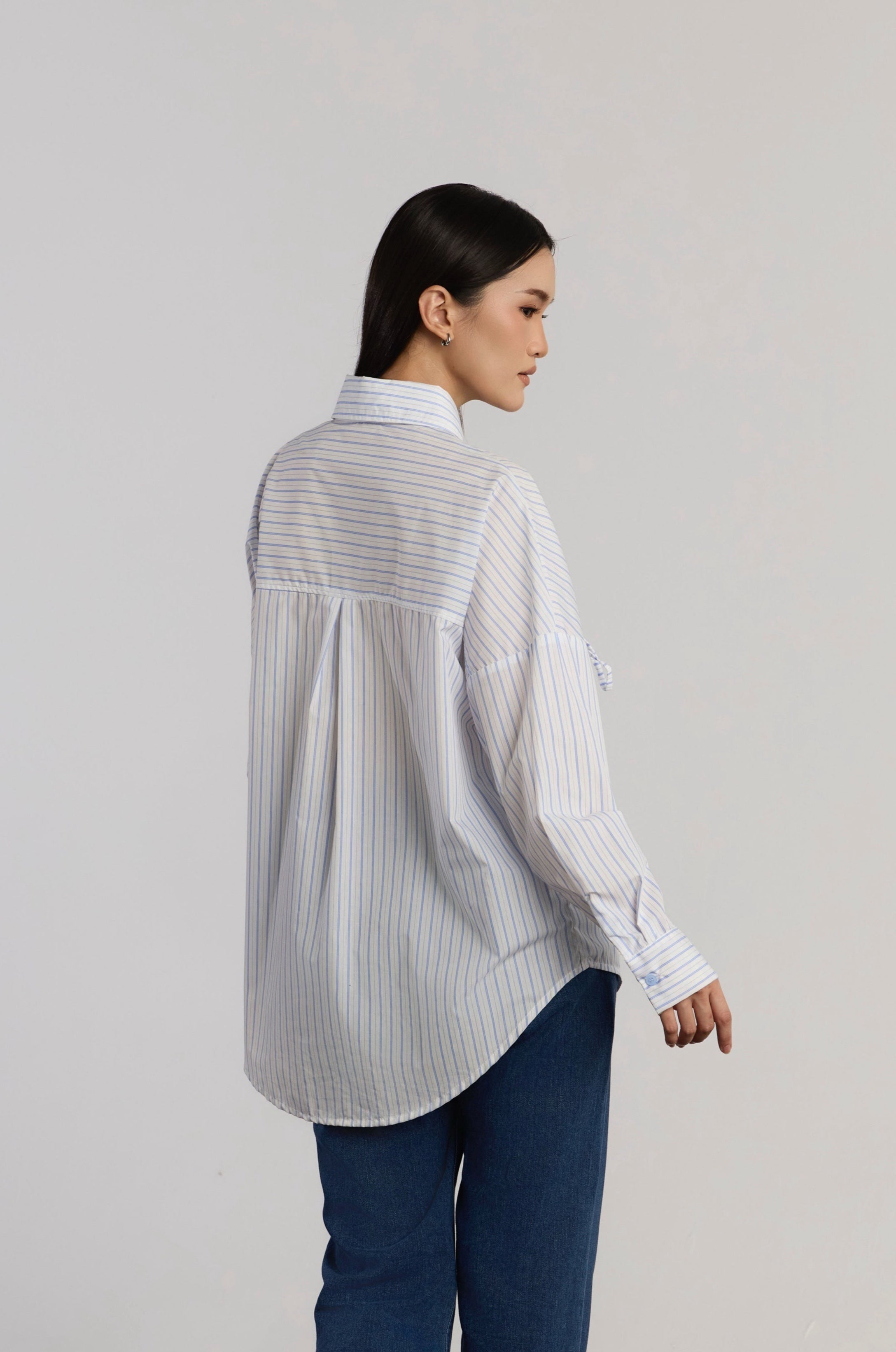 AMELIA CASUAL TOP - SOFT BLUE