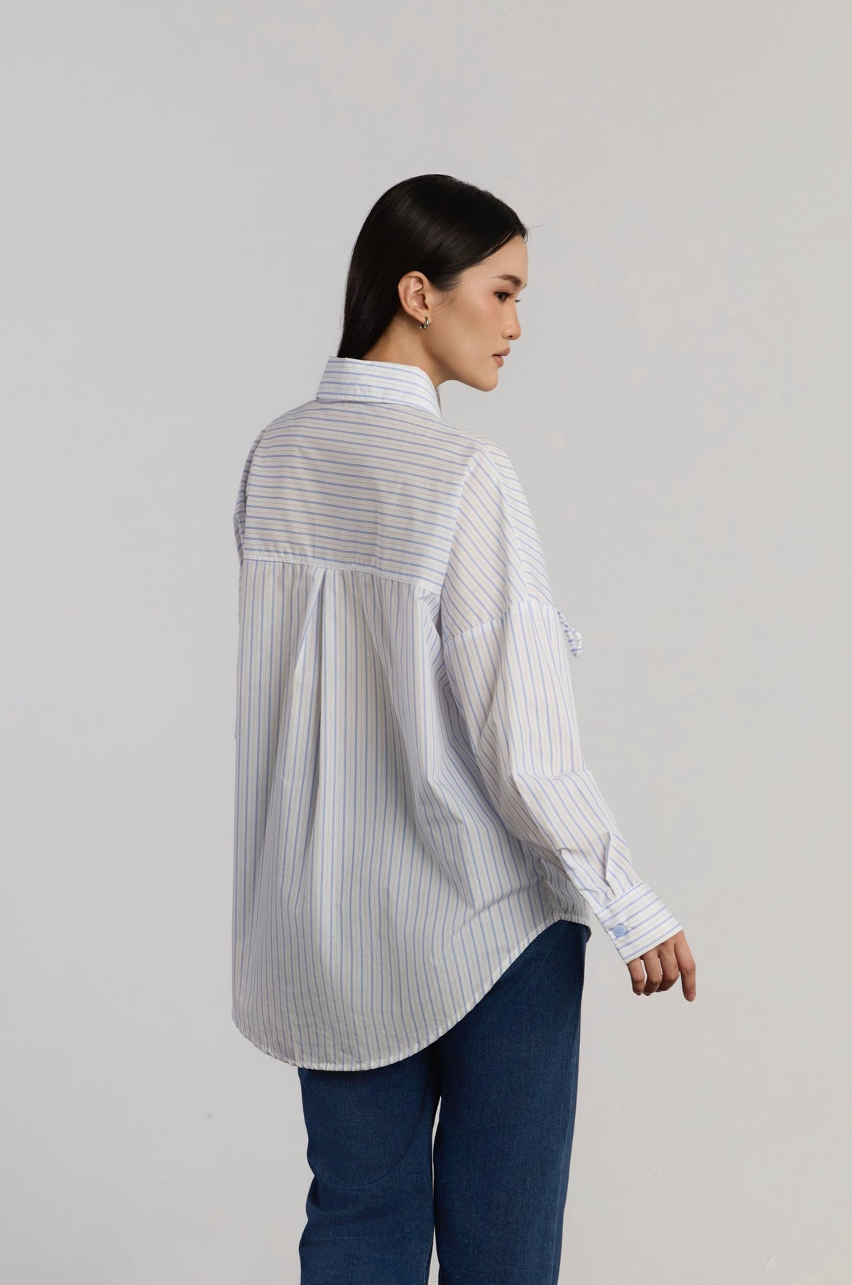 AMELIA CASUAL TOP - SOFT BLUE