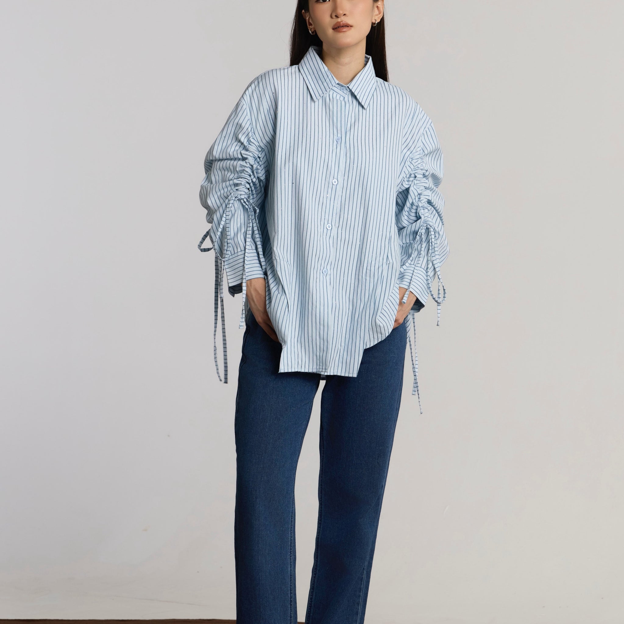 CLARA CASUAL TOP - BLUE