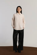 CUMI CASUAL TOP - BROWN