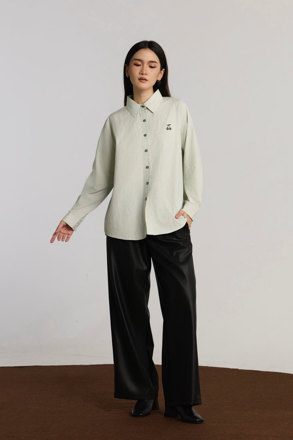 CUMI CASUAL TOP - GREEN