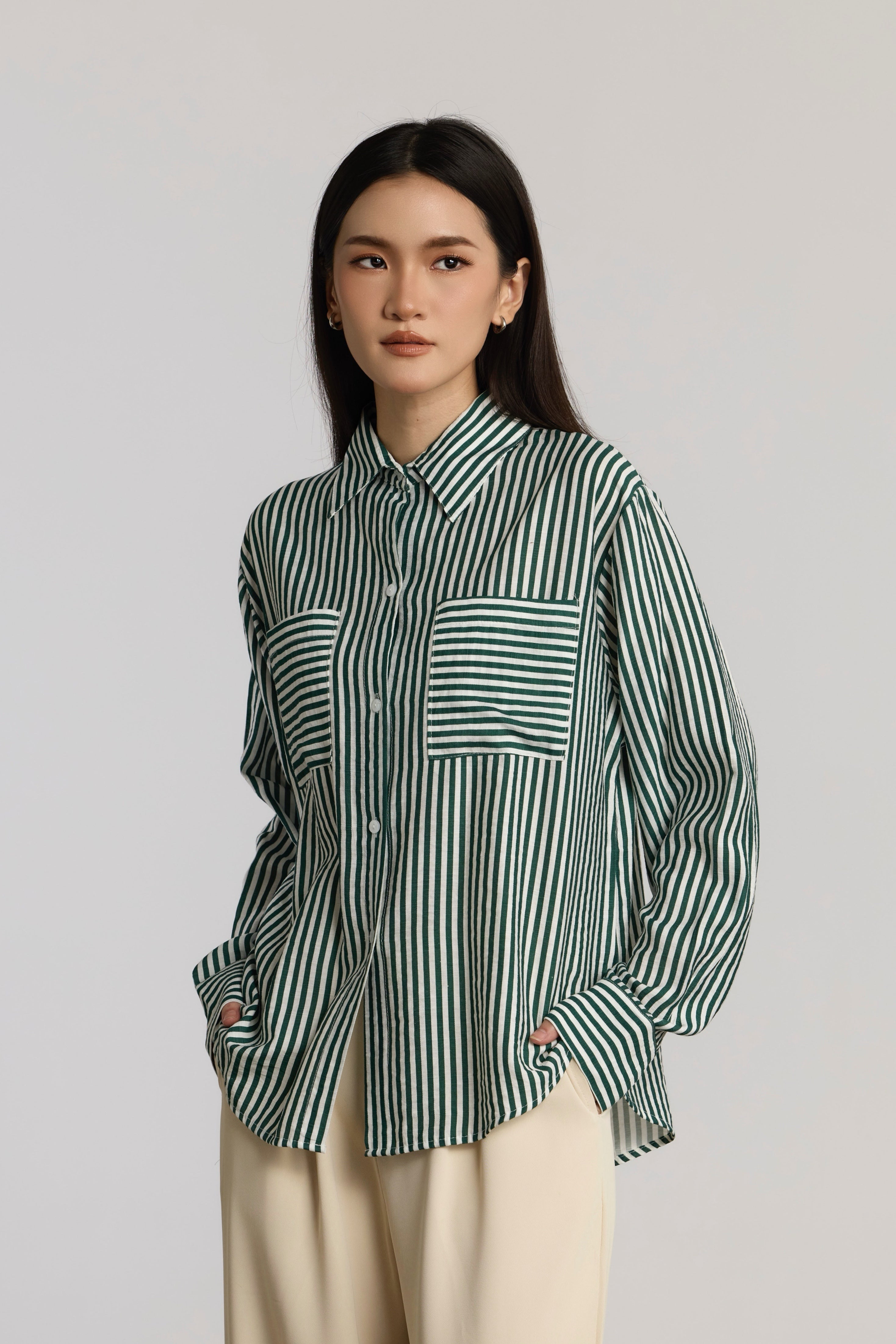 ASHA CASUAL TOP - GREEN