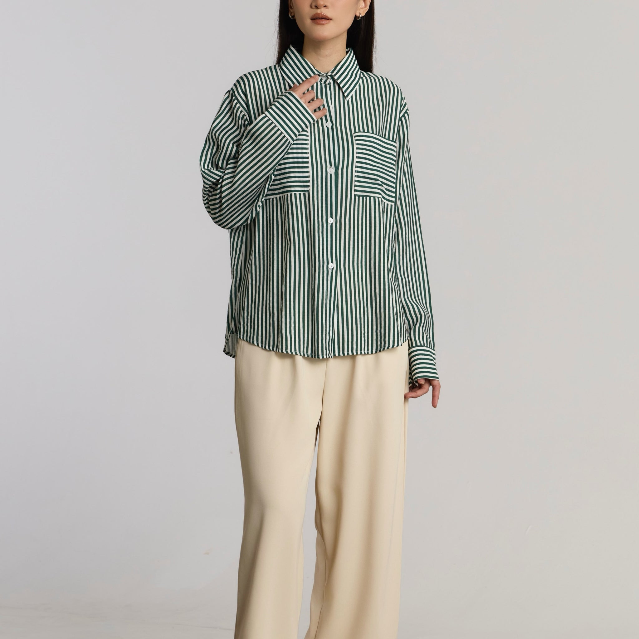 ASHA CASUAL TOP - GREEN