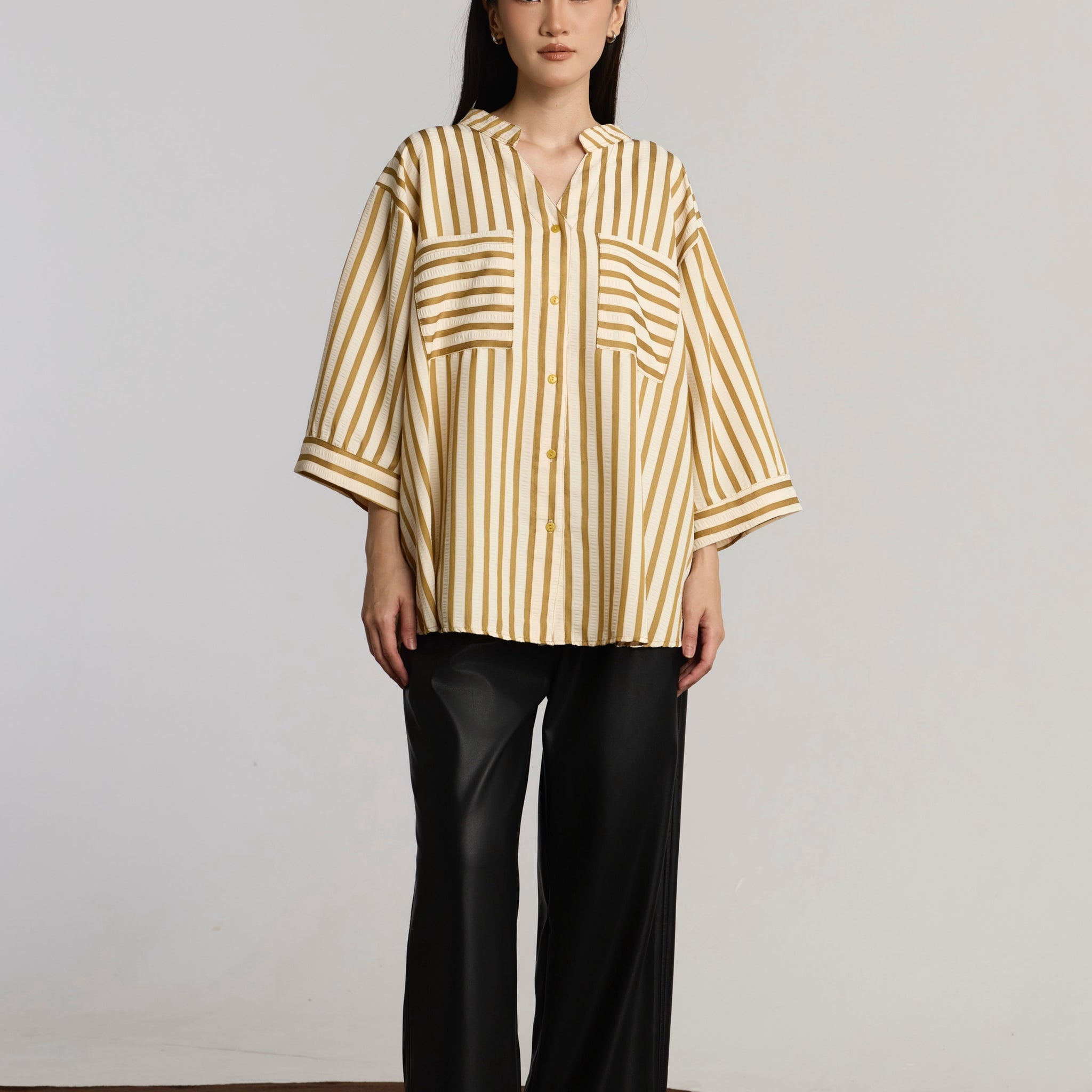 TAMARA CASUAL TOP - OLIVE