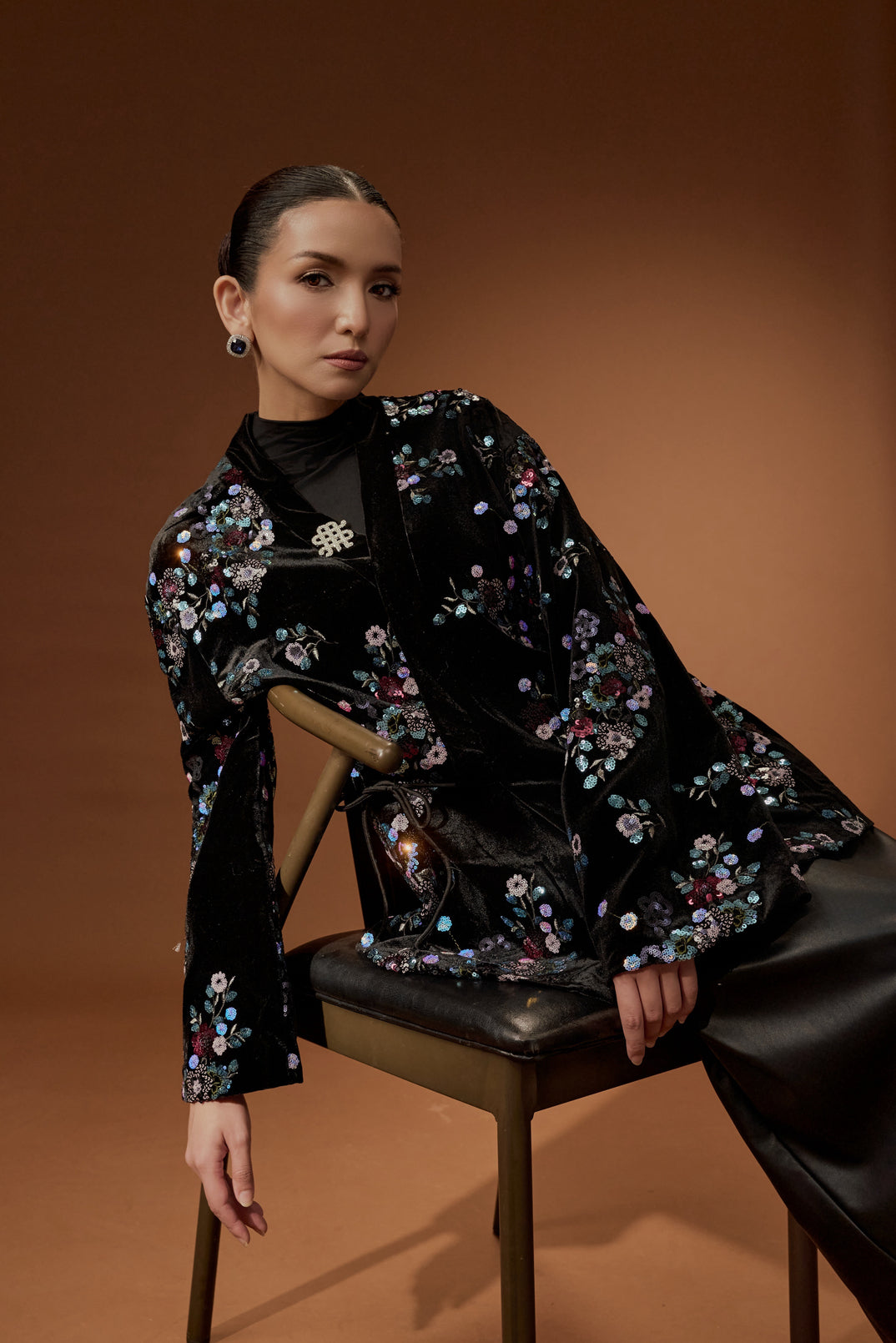 AMBROSE VELVET TOP - SASKIA