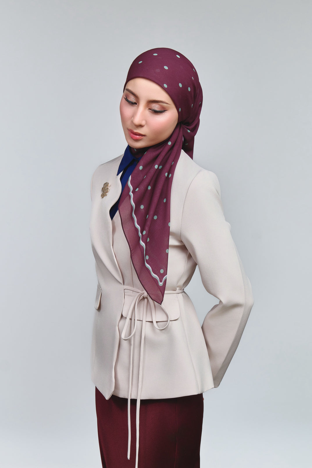 DOTS- BURGUNDY SAGE