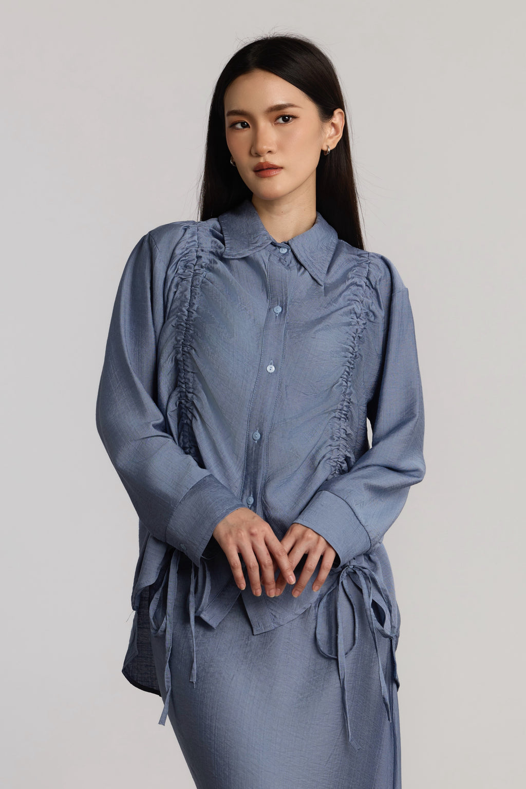 KIANIE TOP & SKIRT SET - BLUE
