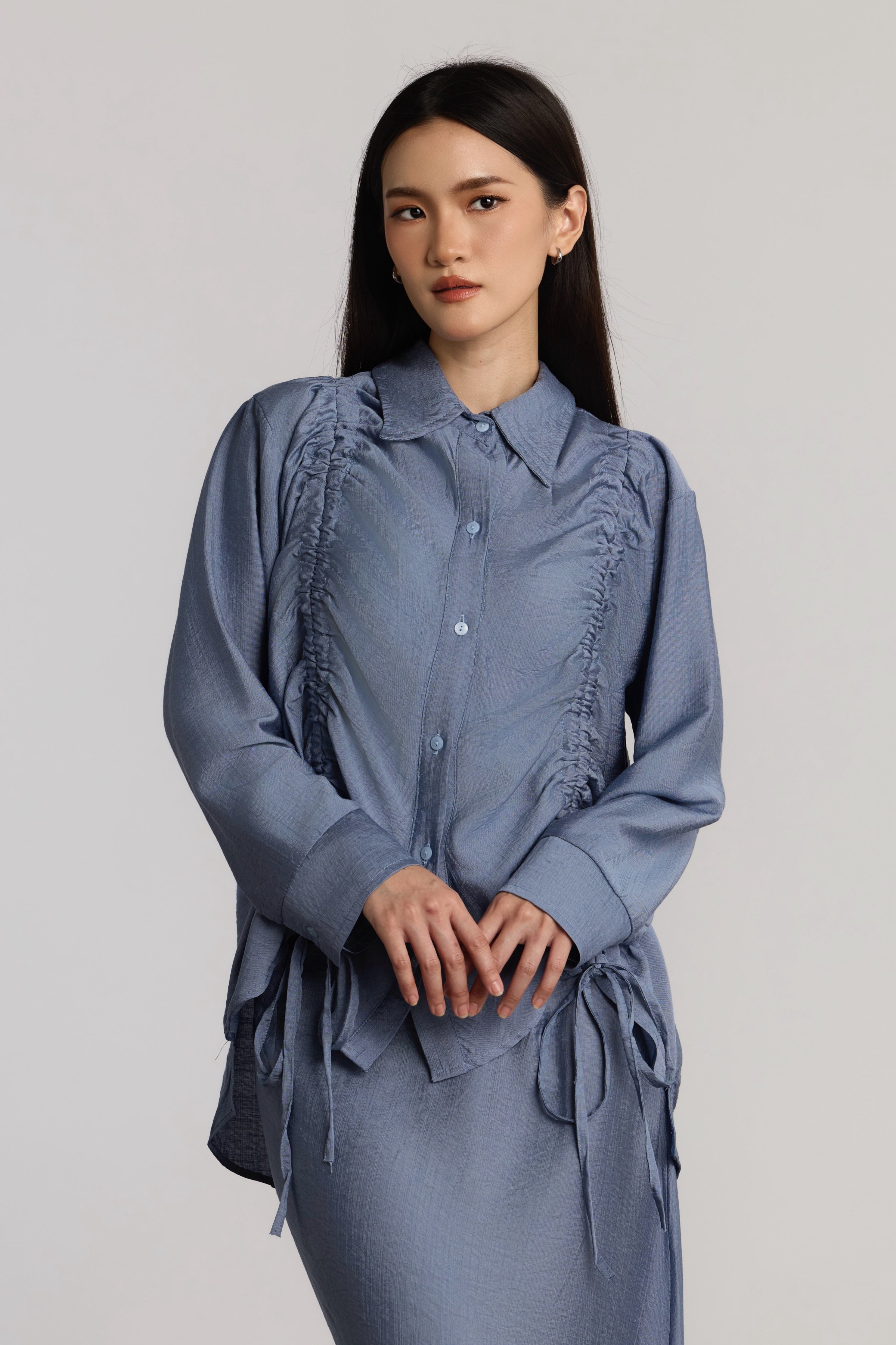 KIANIE TOP & SKIRT SET - BLUE