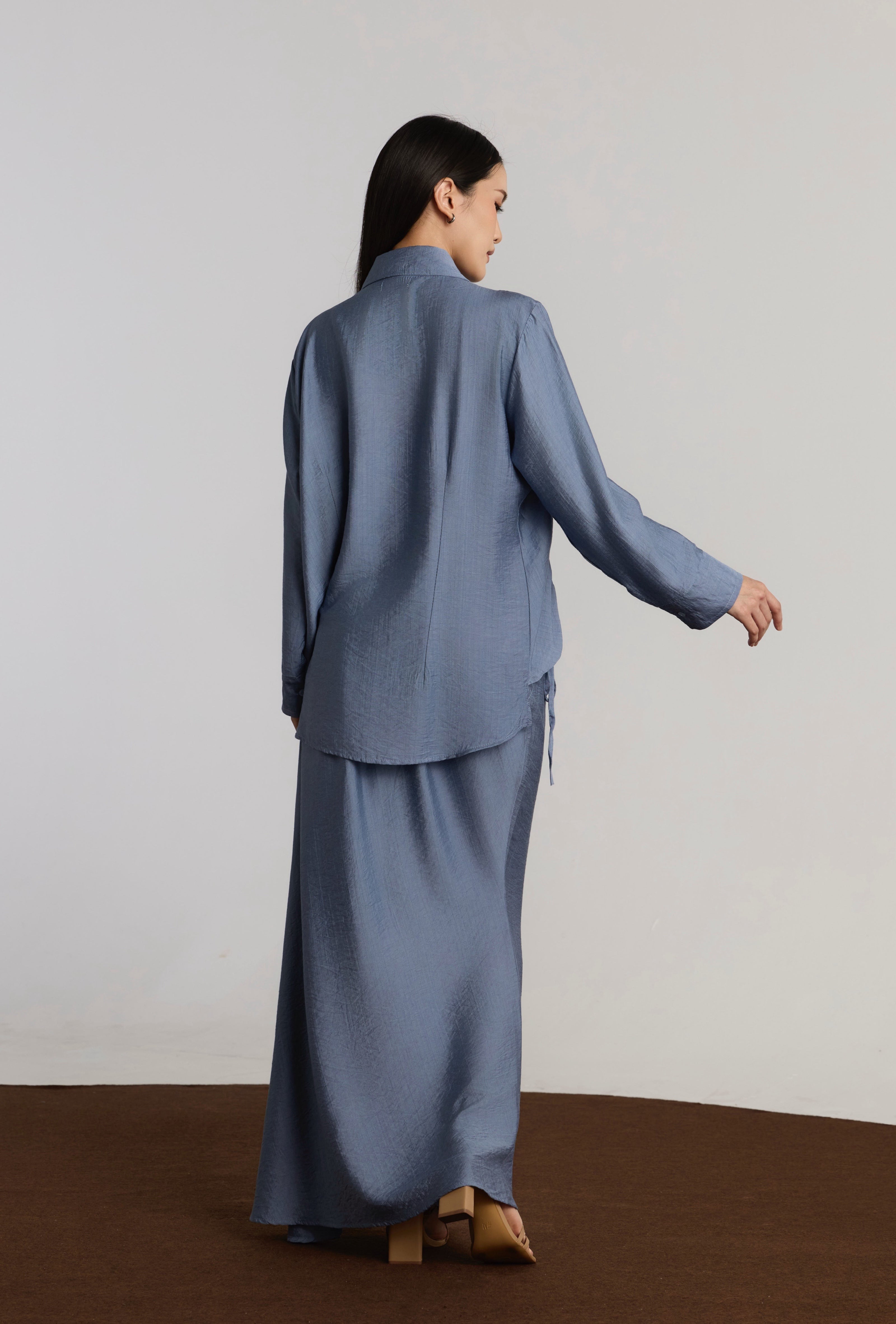 KIANIE TOP & SKIRT SET - BLUE