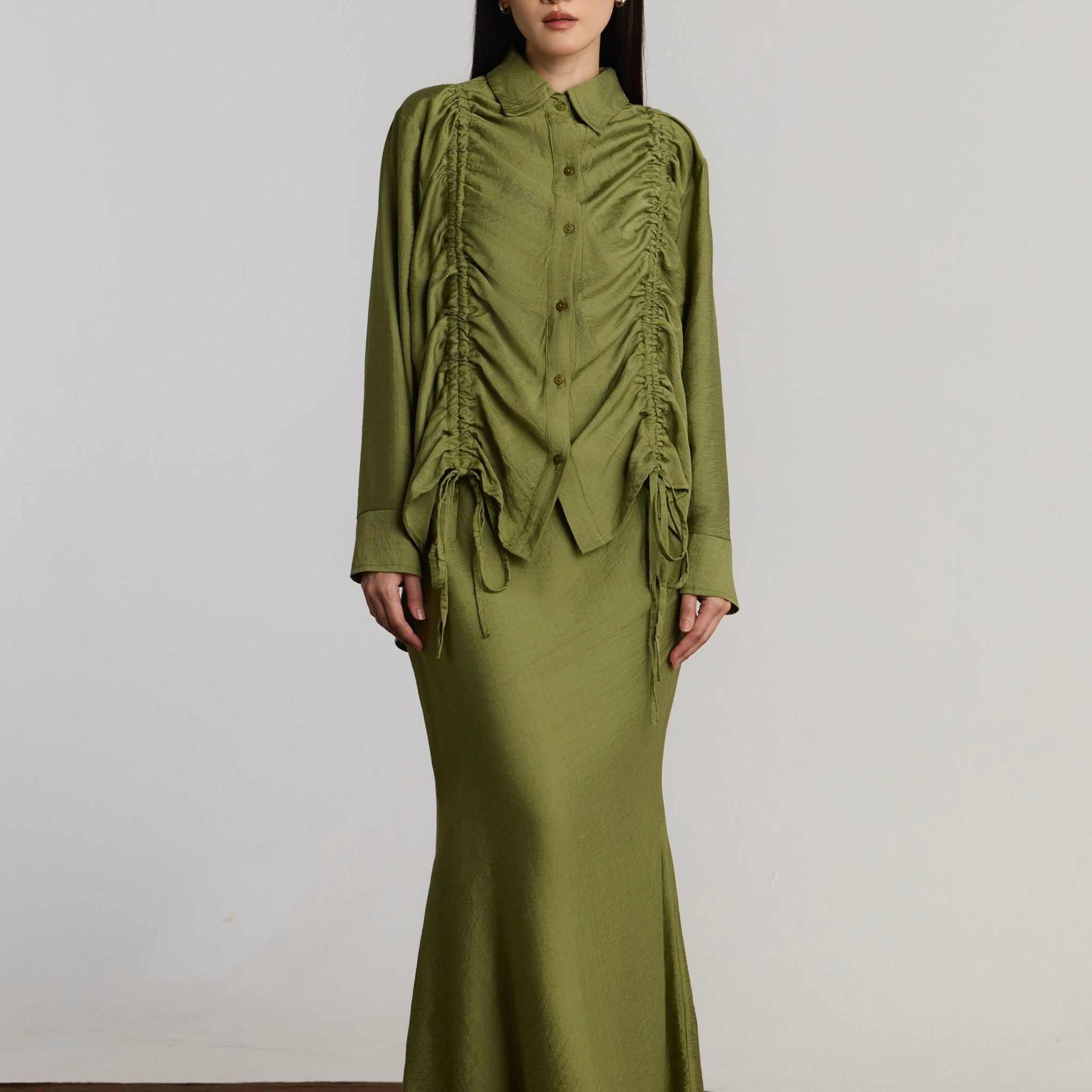 KIANIE TOP & SKIRT SET - GREEN