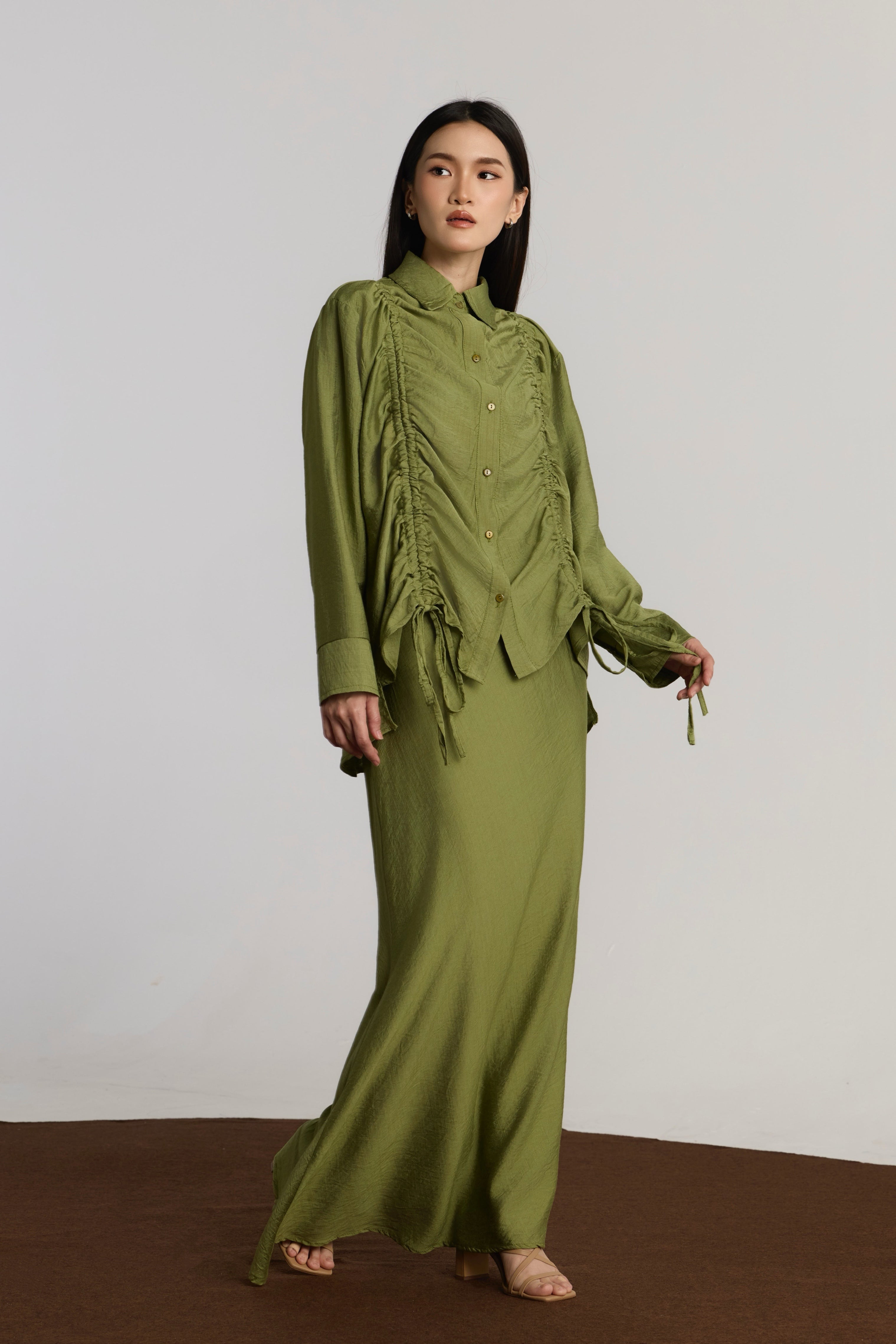 KIANIE TOP & SKIRT SET - GREEN