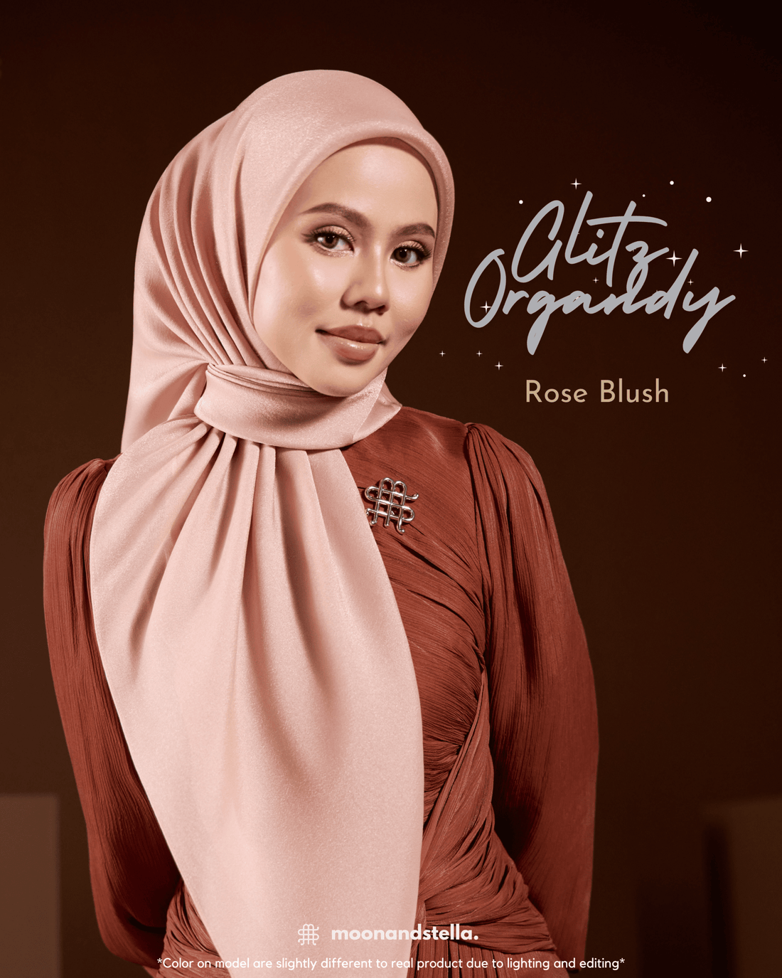 GLITZ ORGANDY - ROSE BLUSH