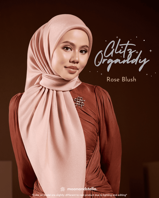 GLITZ ORGANDY - ROSE BLUSH