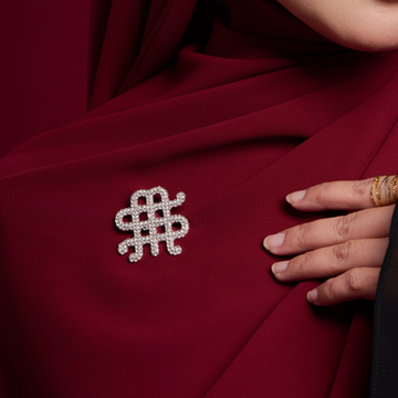 EXCLUSIVE MOONANDSTELLA BROOCH  I SILVER DIAMOND