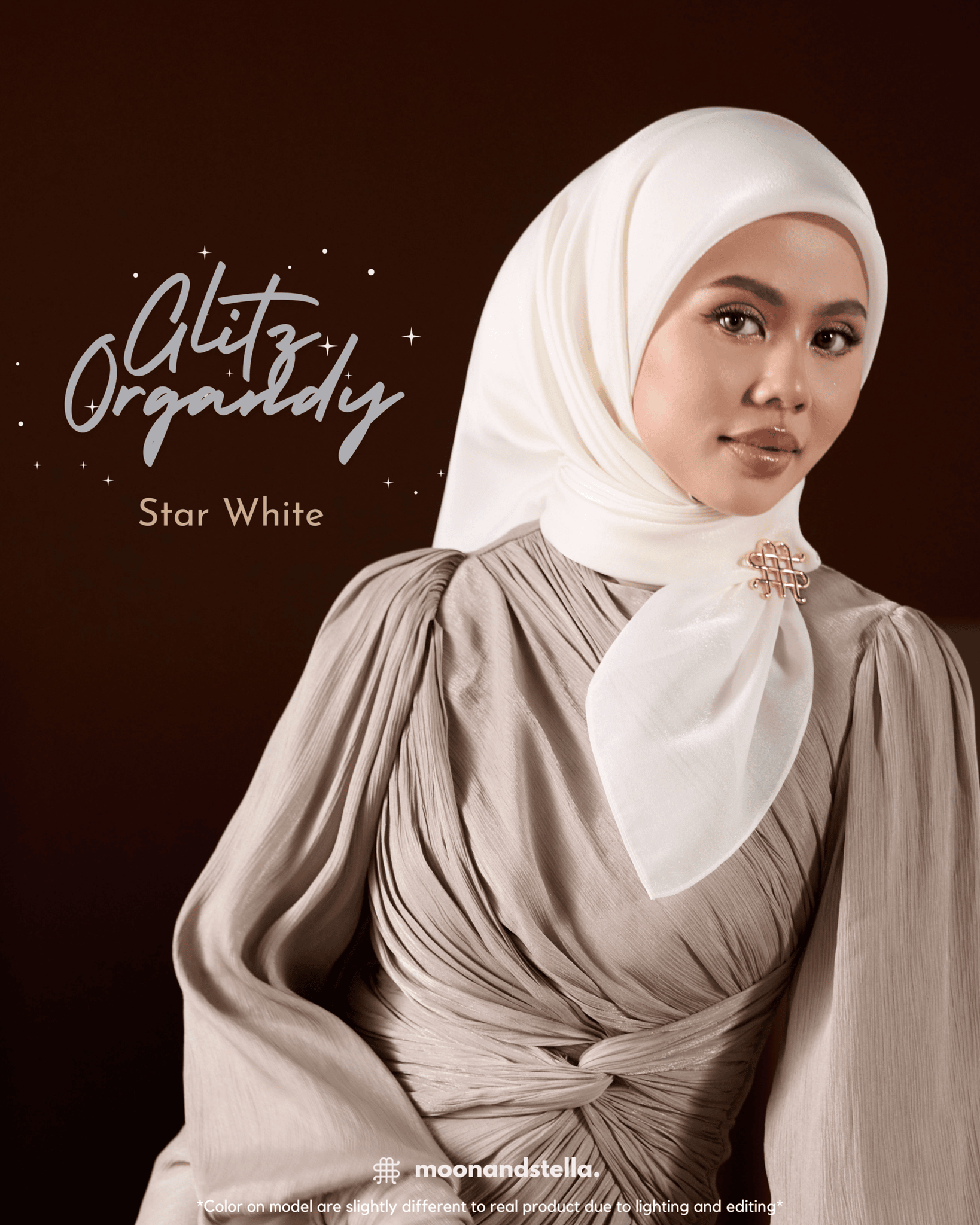 GLITZ ORGANDY - STAR WHITE