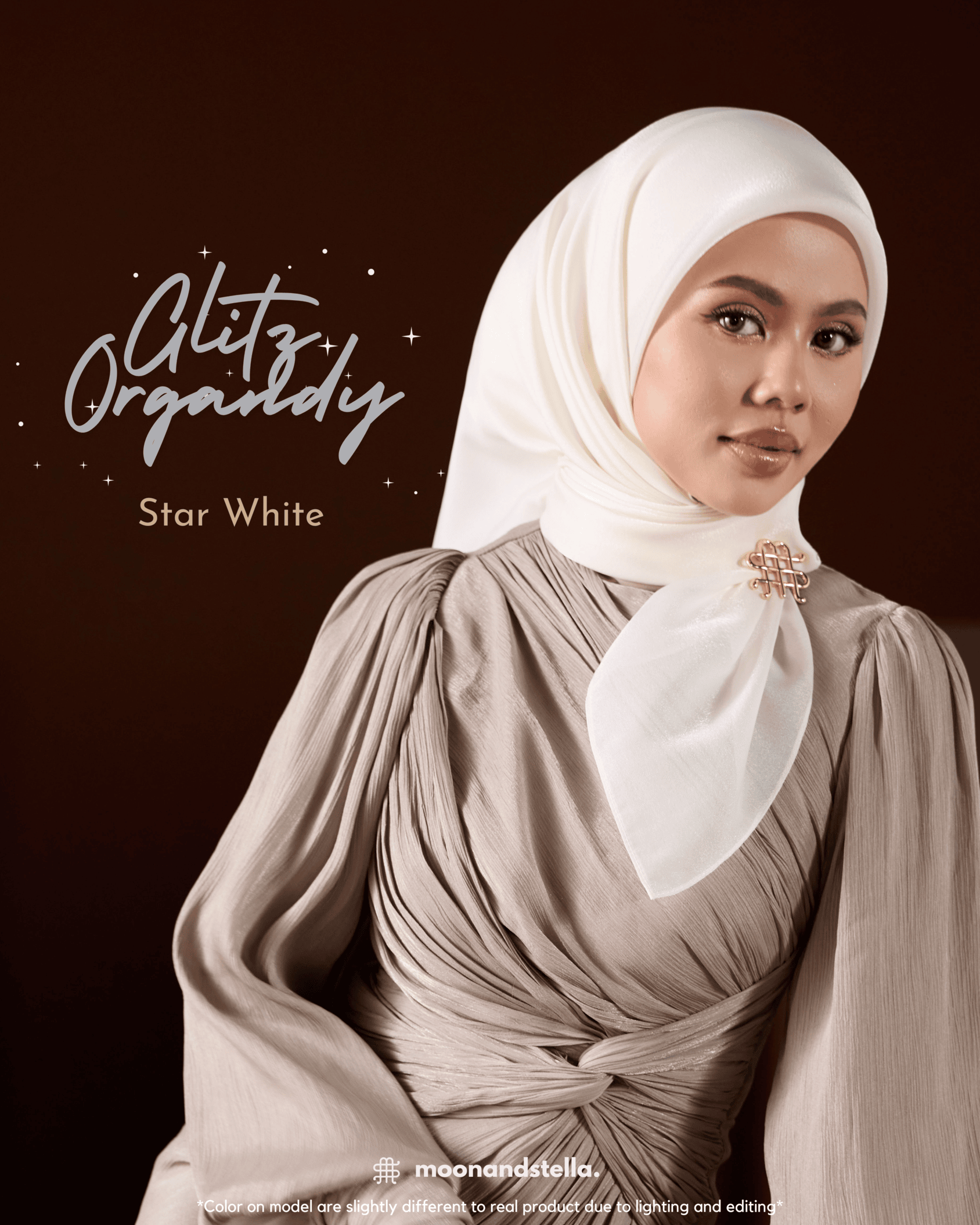 GLITZ ORGANDY - STAR WHITE
