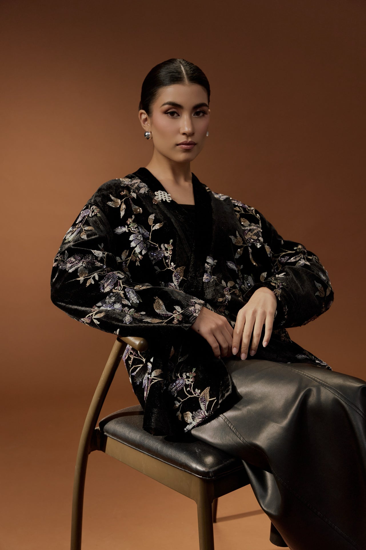 AMBROSE VELVET TOP - SASKIA