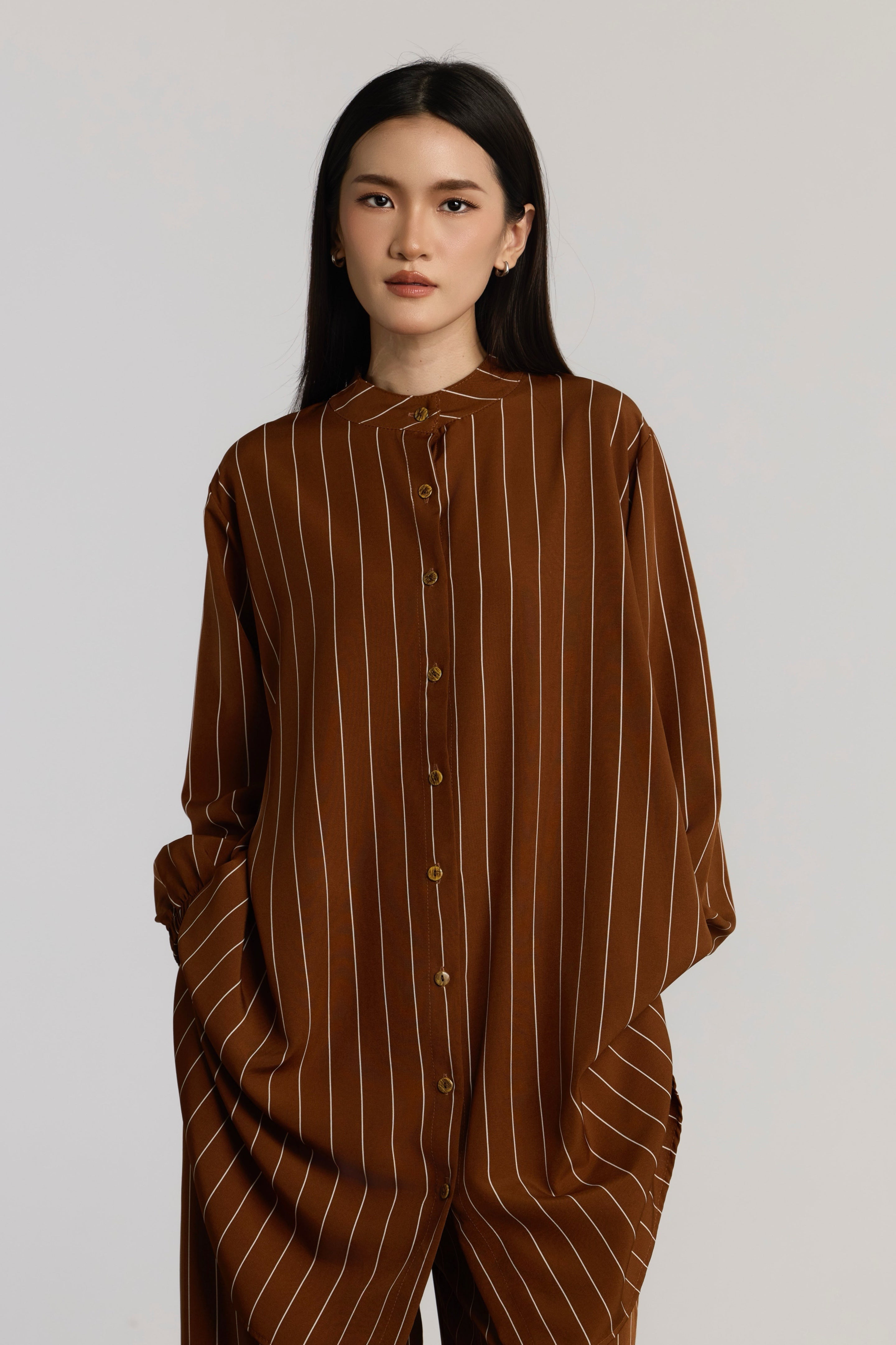 ELLIS BLOUSE - BROWN