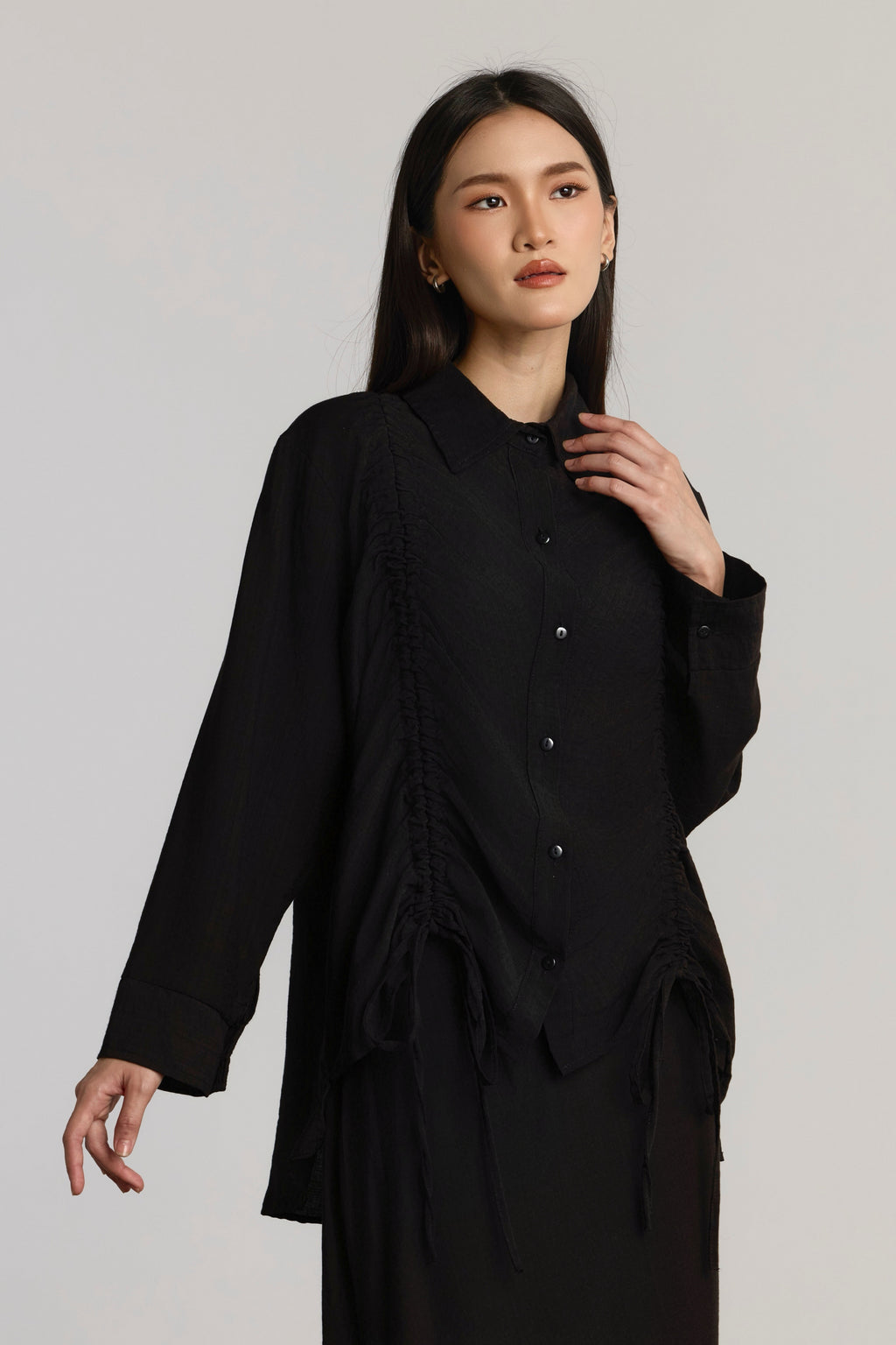 KIANIE TOP & SKIRT SET - BLACK