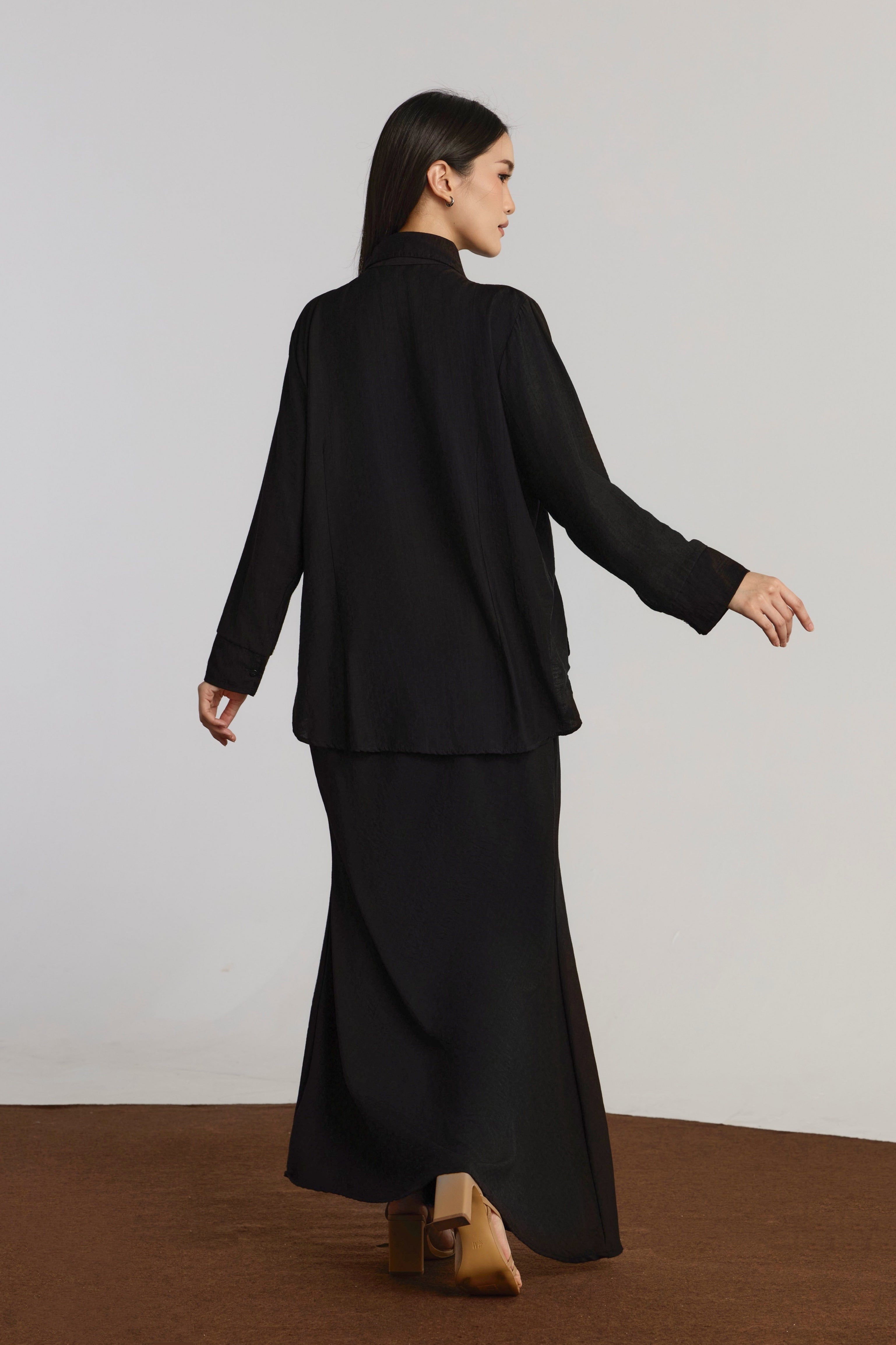 KIANIE TOP & SKIRT SET - BLACK