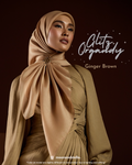 GLITZ ORGANDY - GINGER BROWN