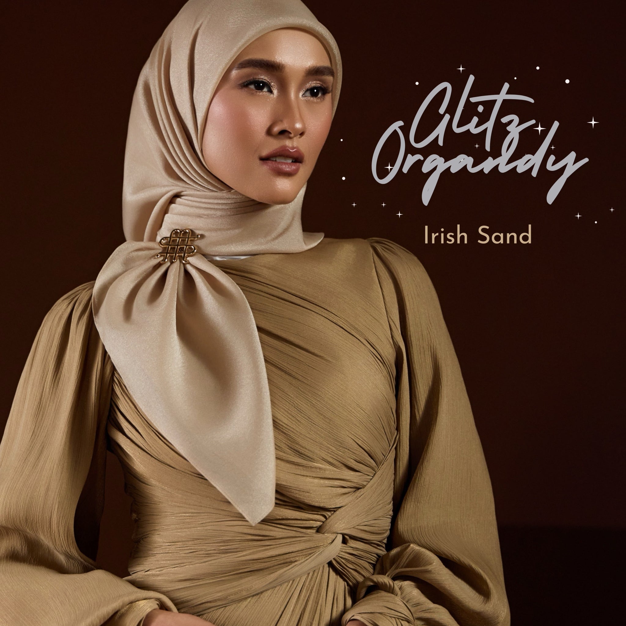 SCM GLITZ ORGANDY - IRISH SAND