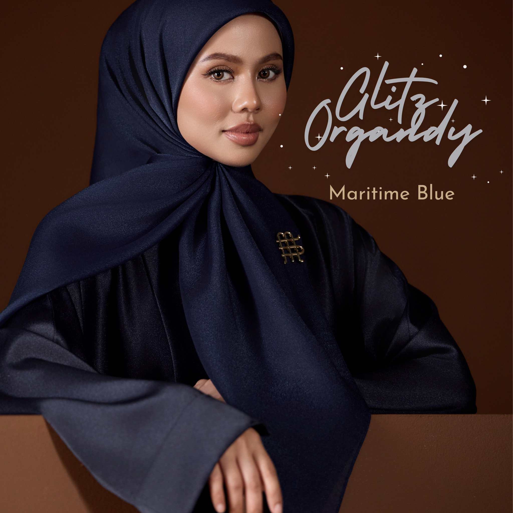 SCM GLITZ ORGANDY - MARITIME BLUE