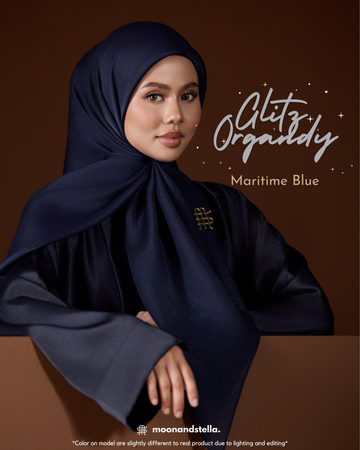 SCM GLITZ ORGANDY - MARITIME BLUE