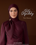 GLITZ ORGANDY - PORT MAROON