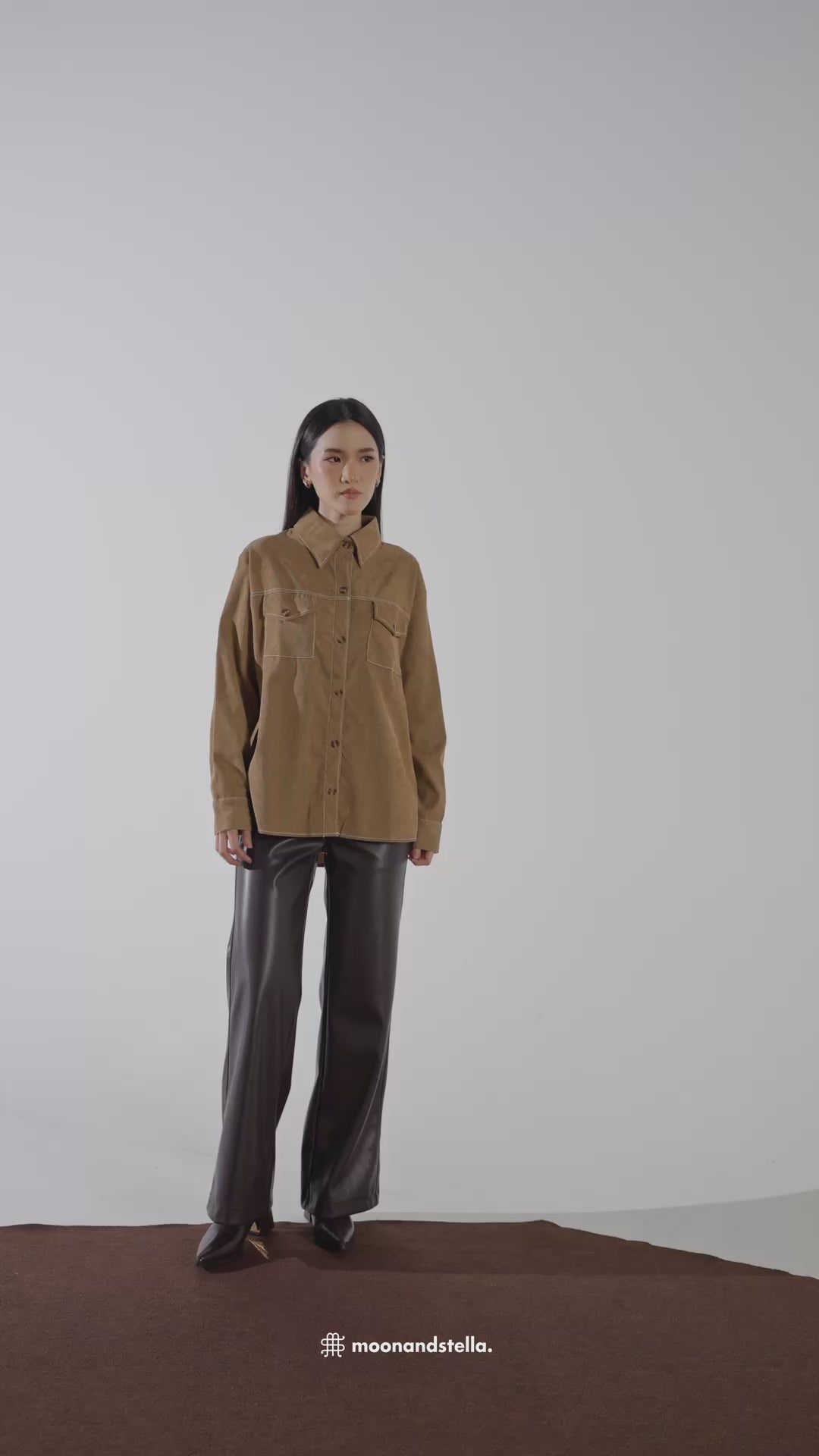 KENDRA CASUAL TOP - BROWN