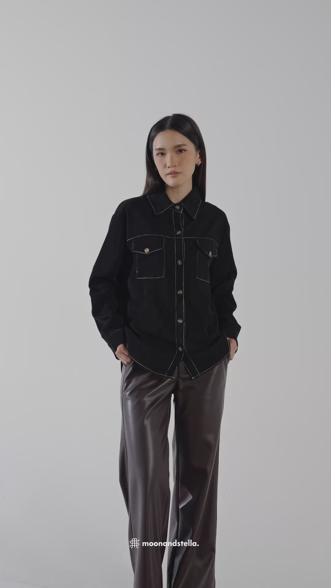 KENDRA CASUAL TOP - BLACK