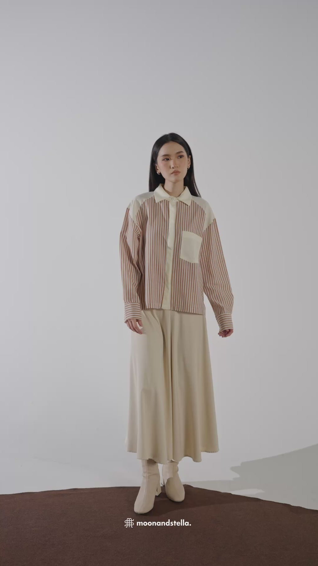 KELSIE CASUAL TOP - BROWN