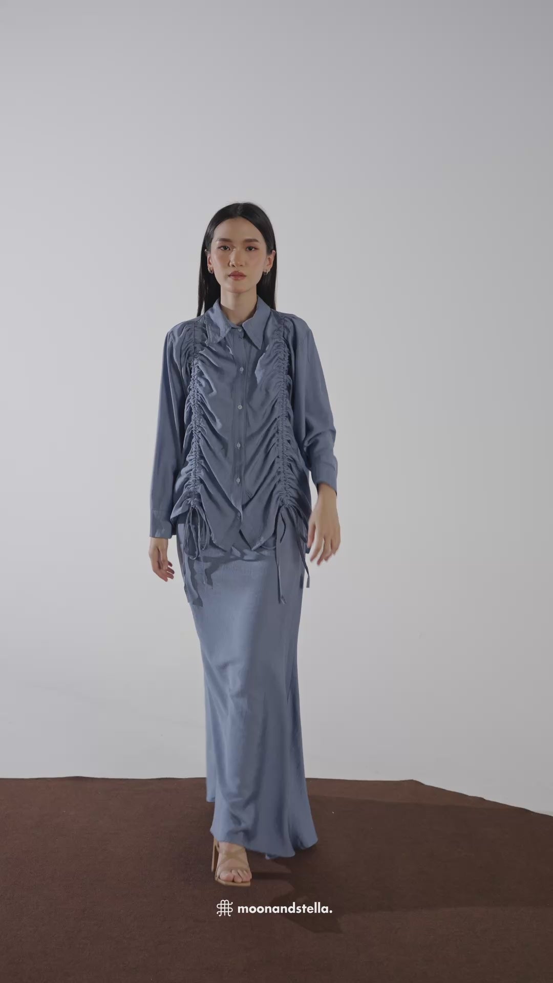 KIANIE TOP & SKIRT SET - BLUE