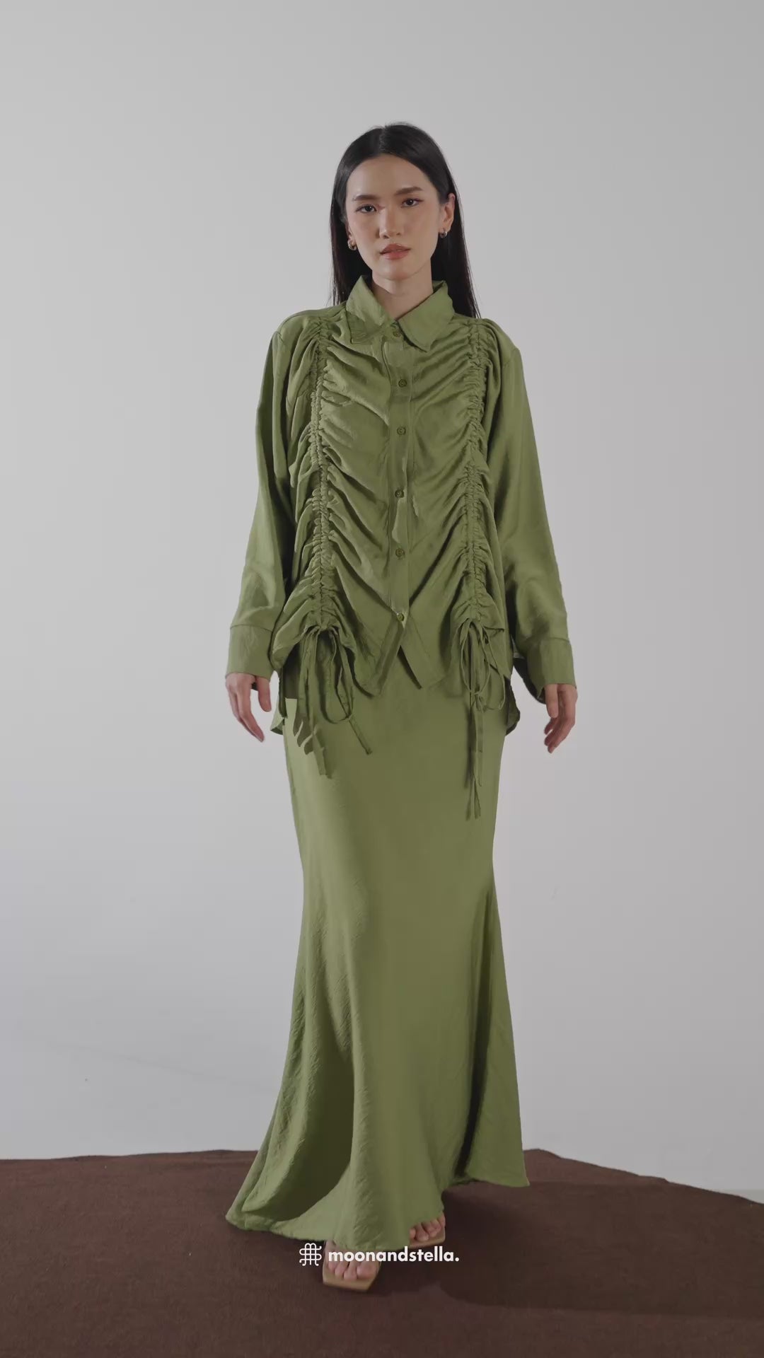 KIANIE TOP & SKIRT SET - GREEN