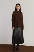 LUNA CASUAL TOP - BROWN