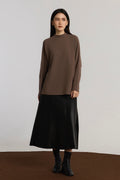 LUNA CASUAL TOP - COFFEE