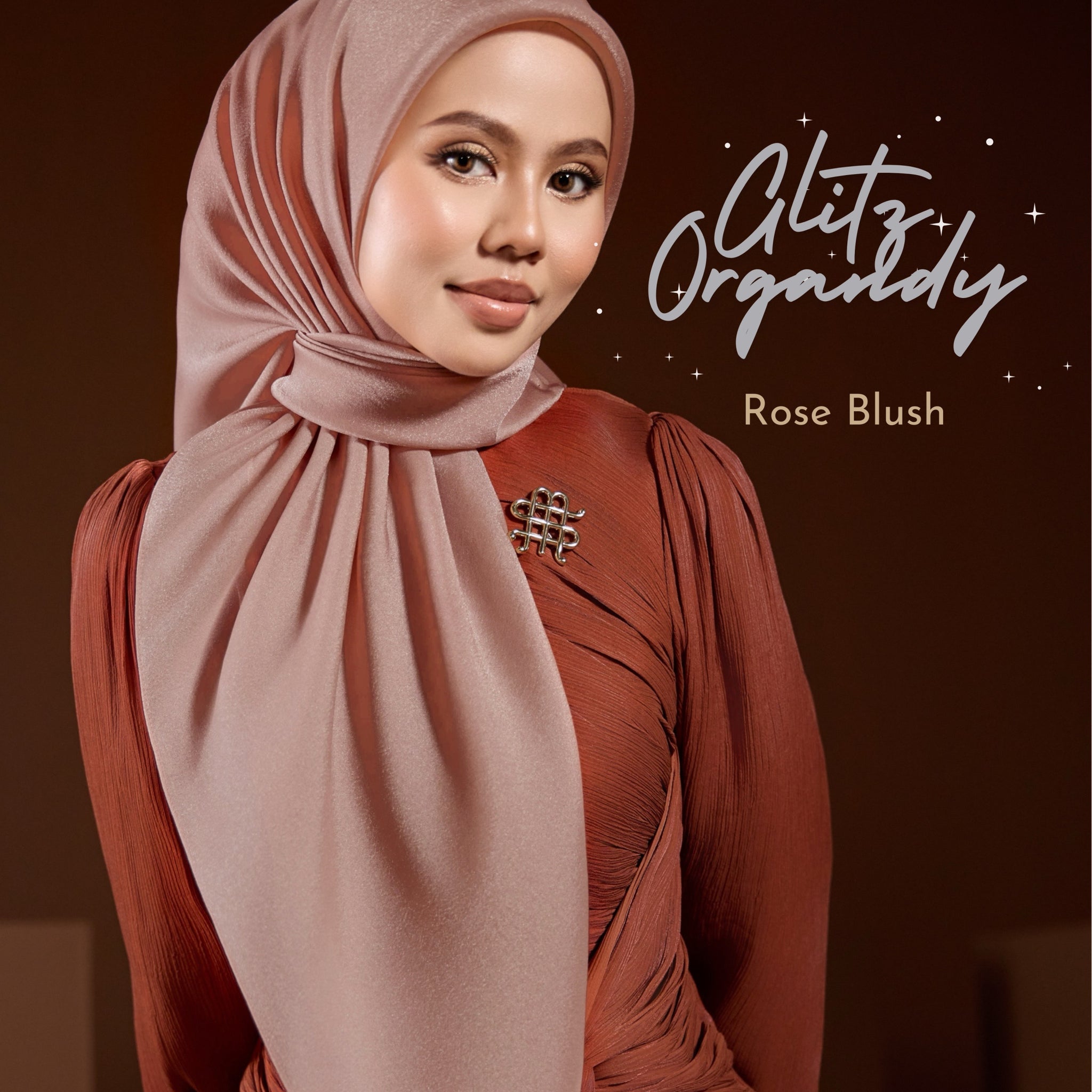 SCM GLITZ ORGANDY - ROSE BLUSH