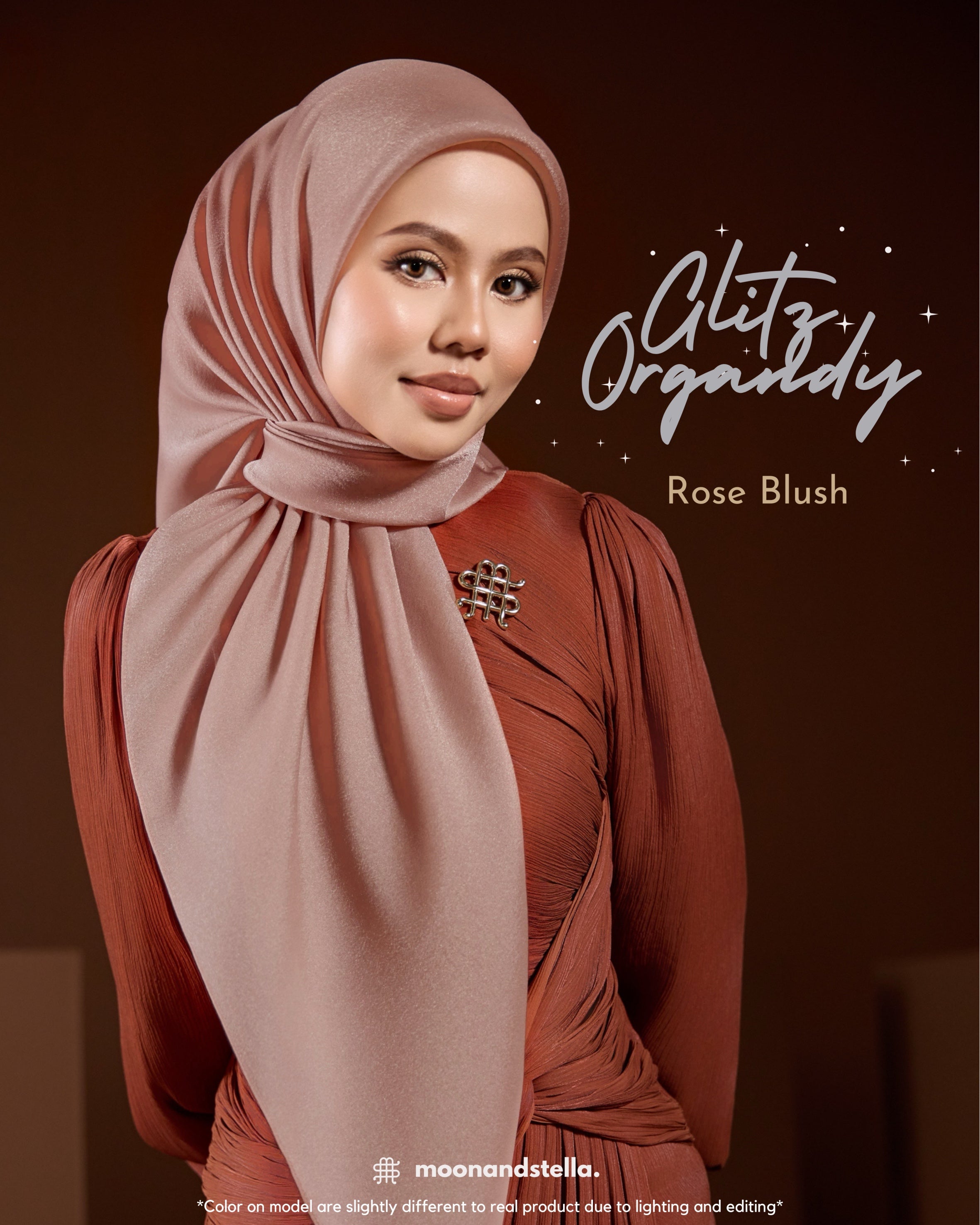 GLITZ ORGANDY - ROSE BLUSH