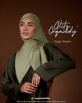 GLITZ ORGANDY - SAGE GREEN