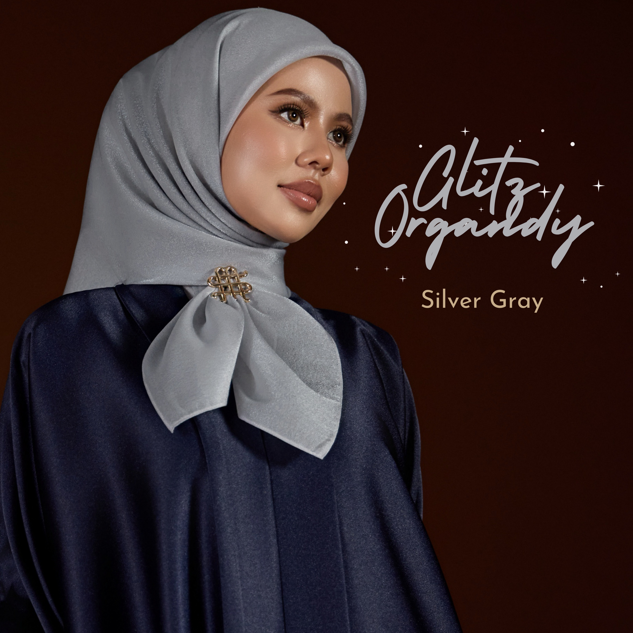 SCM GLITZ ORGANDY - SILVER GRAY
